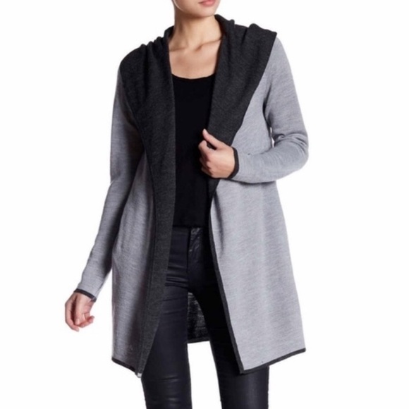 BNCI By Blanc Noir Hopoded Open Cardigan - Picture 8 of 8